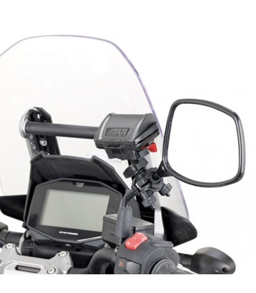 Custodia Rigida Porta TELEPASS MOTO con Attacco Specchietto GIVI S604