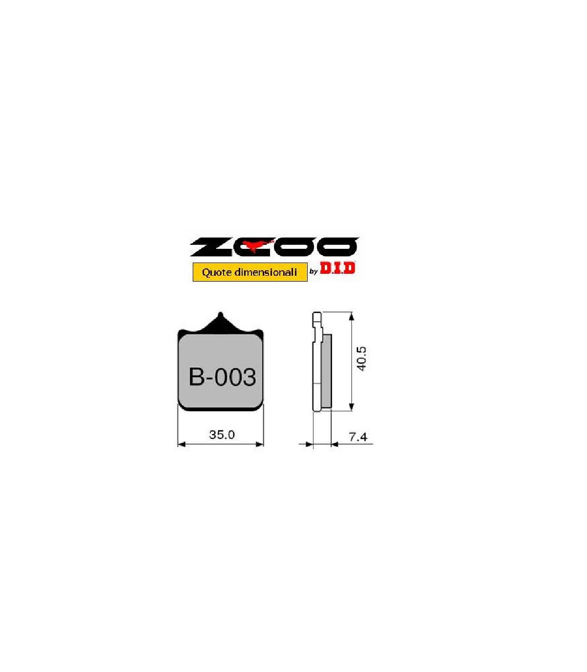 Pastiglie Freno ZCOO B003 EX (2 coppie) - 45B00300