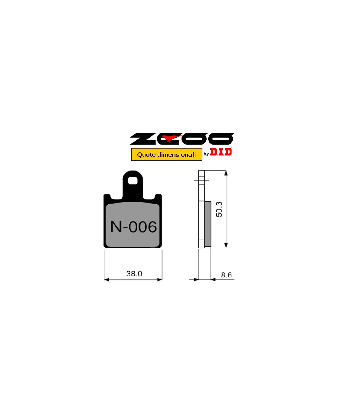 Pastiglie Freno ZCOO N006 EX (2 coppie) - 45N00600