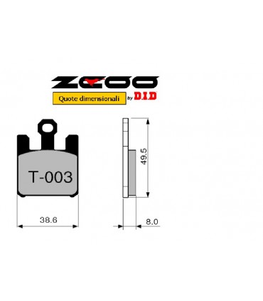 Pastiglie Freno ZCOO T003 EX C(2 CONFEZIONI) - 45T00301