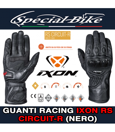 Guanti Racing IXON RS CIRCUIT R Nero