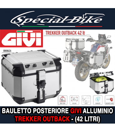 Bauletto Posteriore GIVI TREKKER OUTBACK 42 Litri in Alluminio OBKN42A