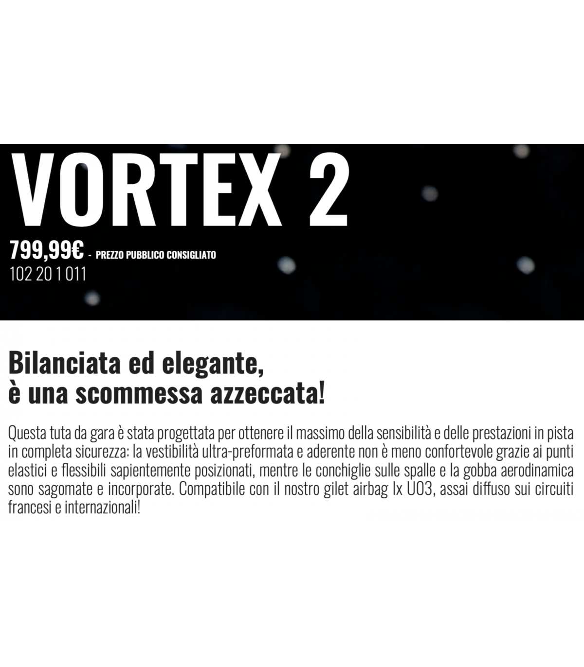 TUTA RACING IN PELLE IXON VORTEX 2 Nero Bianco Rosso