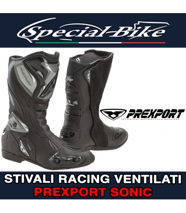Stivali Racing Ventilati PREXPORT SONIC Nero Grigio