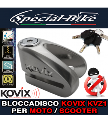 Bloccadisco Moto Scooter KOVIX KVZ1 Perno 6mm in Acciaio