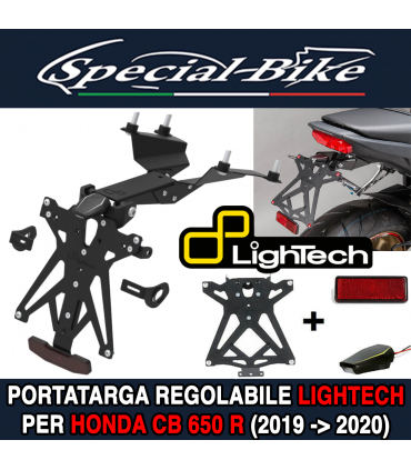 Portatarga Regolabile LIGHTECH HONDA CB 650R 2019 2020 KTARHO118