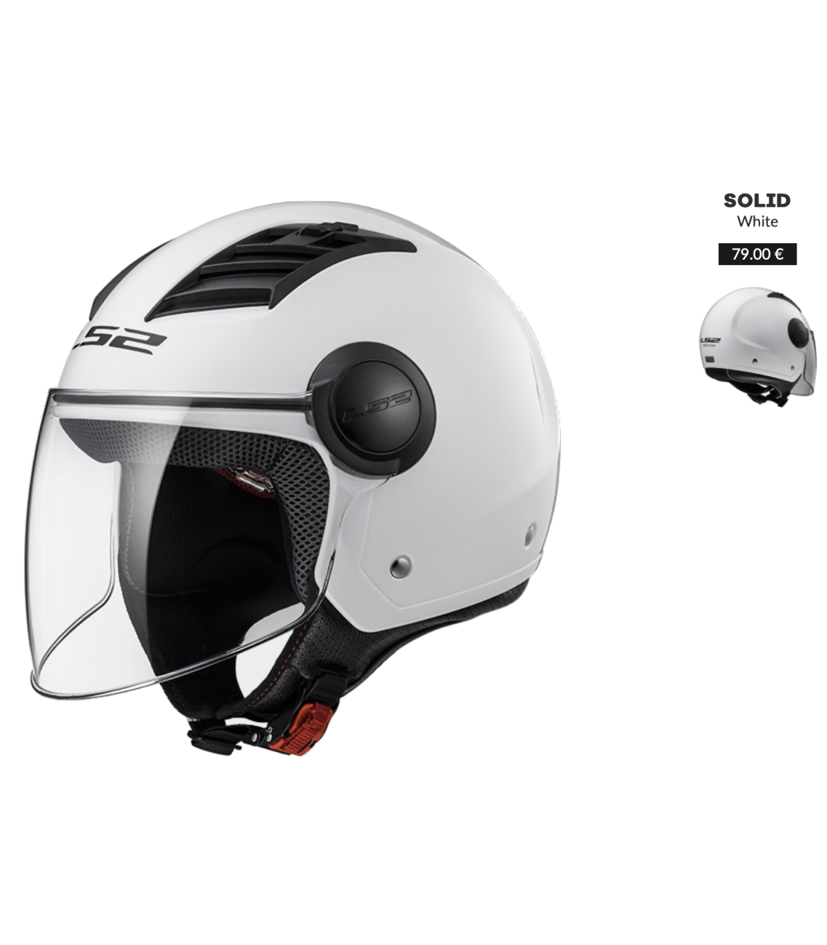 Casco Jet LS2 AIRFLOW OF562 Solid Bianco Lucido