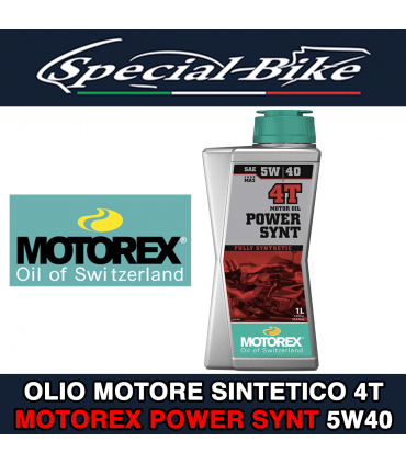 Olio Motore Sintetico 4T MOTOREX POWER SYNT 5W40 1 Litro