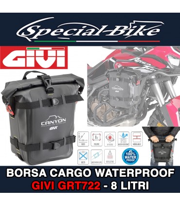 Borsa Cargo GIVI GRT722 Waterproof - 8 Litri Nero