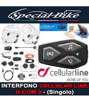 Interfono Bluetooth CELLULAR LINE U-COM 3 - Singolo