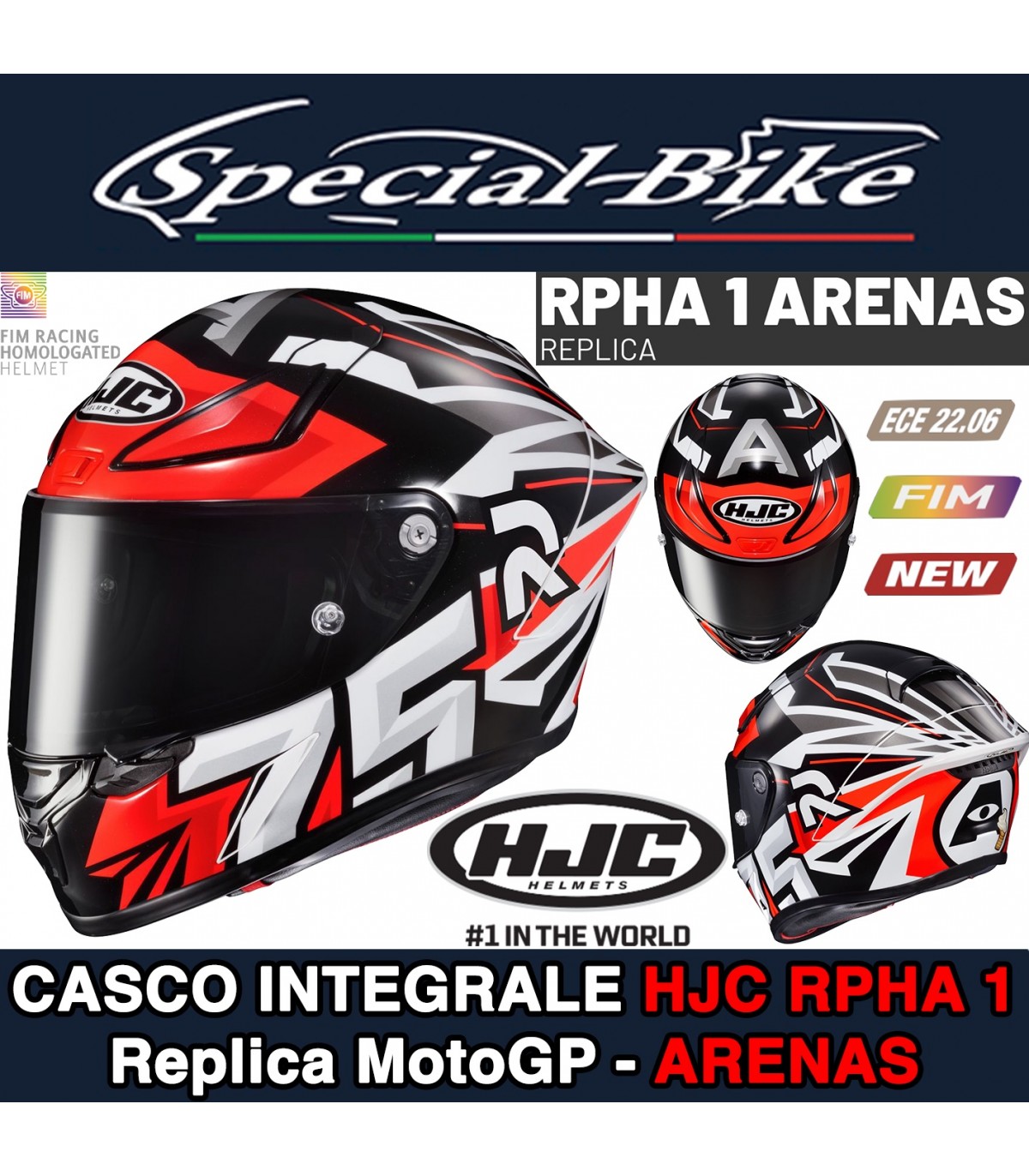 Casco Integrale HJC RPHA1 ARENAS Replica Moto Gp