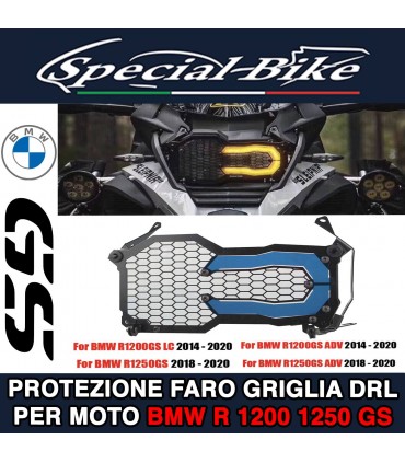 Protezione Faro Griglia DRL Plexyglass BMW GS 1200 LC 14-20 GS 1250 BLU