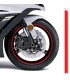 Strisce cerchi Moto PRINT RSFRP Rosso Fluo