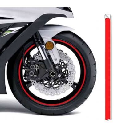 Strisce cerchi Moto PRINT RSFRP Rosso Fluo