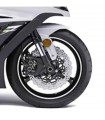 Strisce cerchi Moto PRINT RSWP Bianco Riflettente
