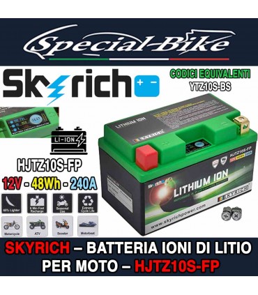 Batteria Moto SKYRICH IONI DI LITIO HJTZ10S-FP 12V 48Wh 240A