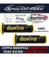 Coppia Manopole Domino A450 Road Racing per Moto Nero Giallo
