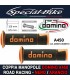 Coppia Manopole Domino A450 Road Racing per Moto Nero Arancio