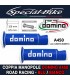 Coppia Manopole Domino A450 Road Racing per Moto Blu Bianco