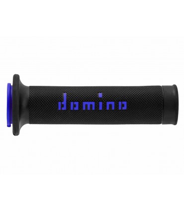 Coppia Manopole Domino A010 Road Racing per Moto Nero Blu