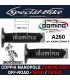 Coppia Manopole Moto Off-Road Domino A260 Nero Grigio