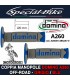 Coppia Manopole Moto Off-Road Domino A260 Grigio Blu