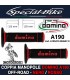 Coppia Manopole Moto Off-Road Domino A190 Nero Rosso
