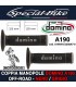 Coppia Manopole Moto Off-Road Domino A190 Nero Grigio