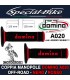 Coppia Manopole Moto Off-Road Domino A020 Nero Rosso