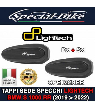 Coppia Tappi Sede Specchi LIGHTECH SPE122NER BMW S1000RR 2019 - 2022