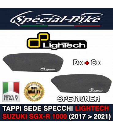 Coppia Tappi Sede Specchi LIGHTECH SPE119NER SUZUKI GSXR 1000 2017 - 2021