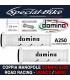 Coppia Manopole Domino A250 Road Racing per Moto Bianco Nero