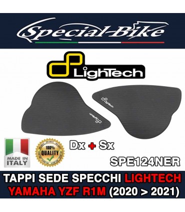 Coppia Tappi Sede Specchi LIGHTECH SPE124NER YAMAHA R1M 2020 - 2021