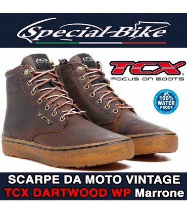 Scarpe Moto Vintage TCX DARTWOOD WP Marrone