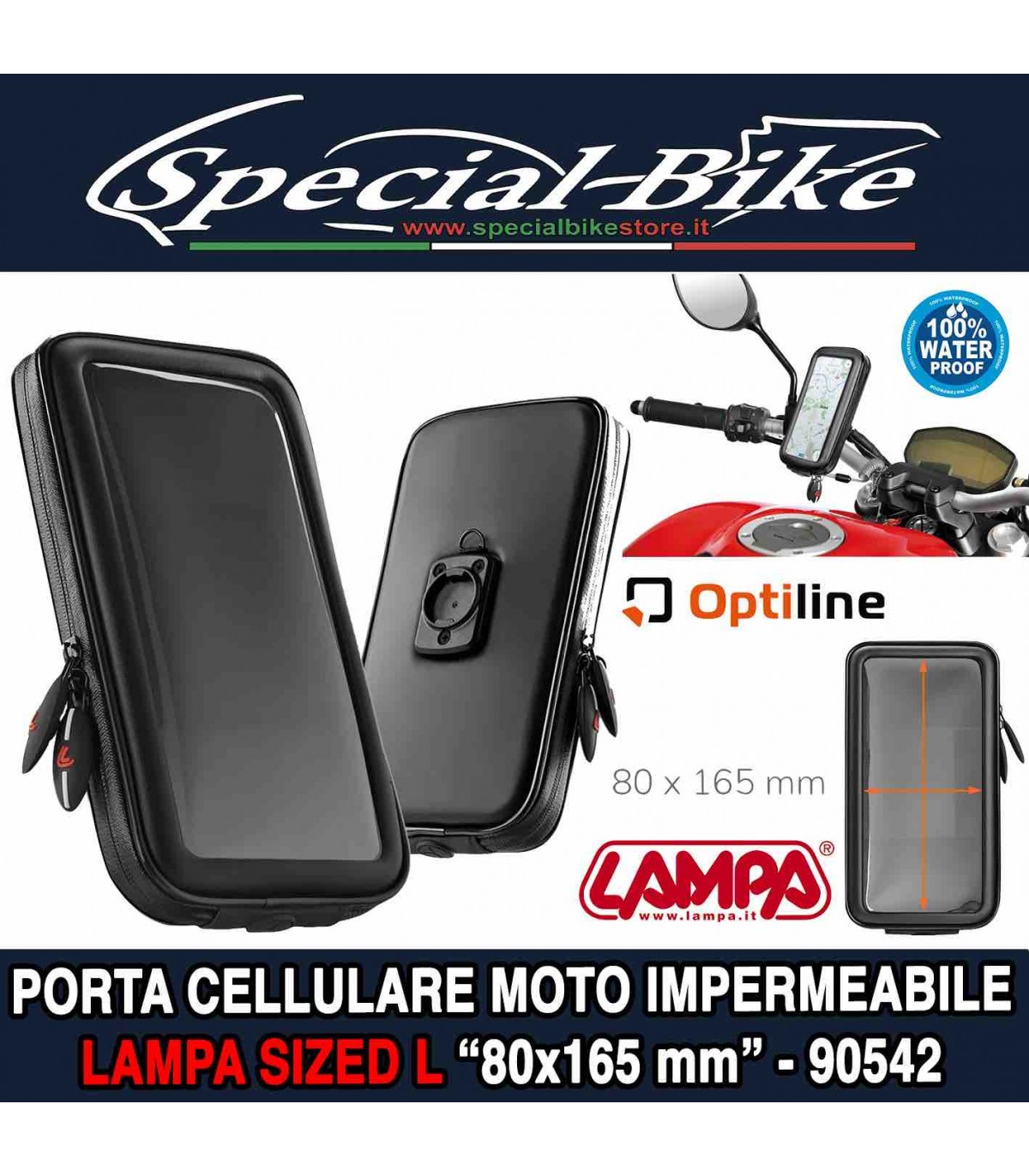 Supporto Custodia Porta Cellulare per Moto Bici Impermeabile Supporto  Universale