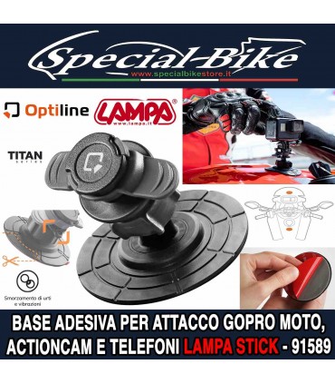 Supporto Base Adesiva Per Attacco Gopro Moto, Actioncam E Telefoni LAMPA STICK - 90456