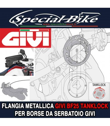 Flangia Metallica GIVI BF25 TANKLOCK Per Borse Da Serbatoio Givi