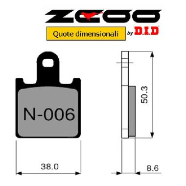 COPPIA PASTIGLIE RACING N006 EX (x 1 PINZA)