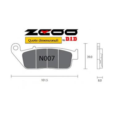 COPPIA PASTIGLIE RACING N007 EX (x 1 PINZA)