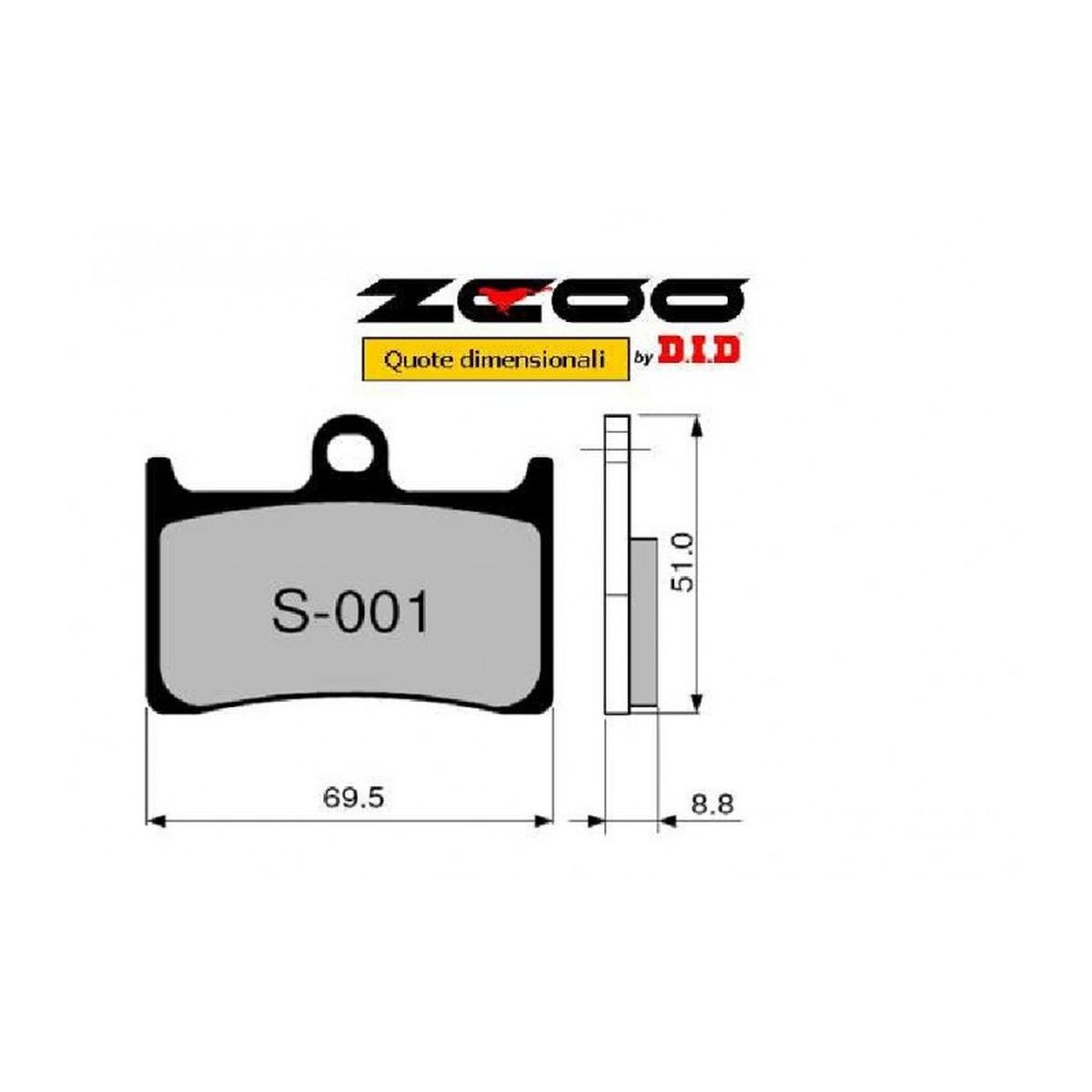 COPPIA PASTIGLIE RACING S001 EX (x 1 PINZA)