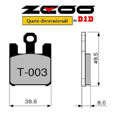 COPPIA PASTIGLIE RACING T003 EX (x 1 PINZA)