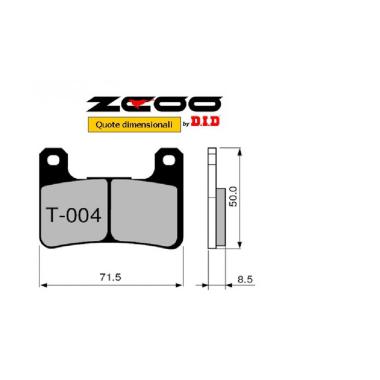 COPPIA PASTIGLIE RACING T004 EX (x 1 PINZA)