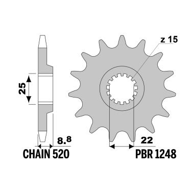 Pignoni ktm z13 18nc c.520