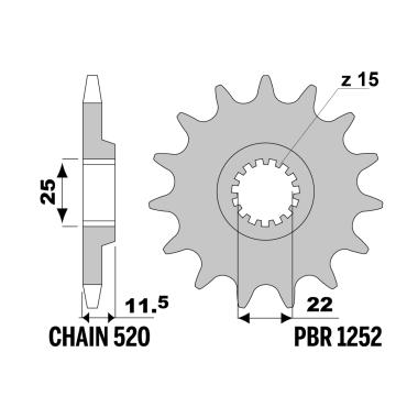 Pignoni ktm z15 18nc c.520