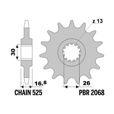 Pignoni honda z15 18nc c.525