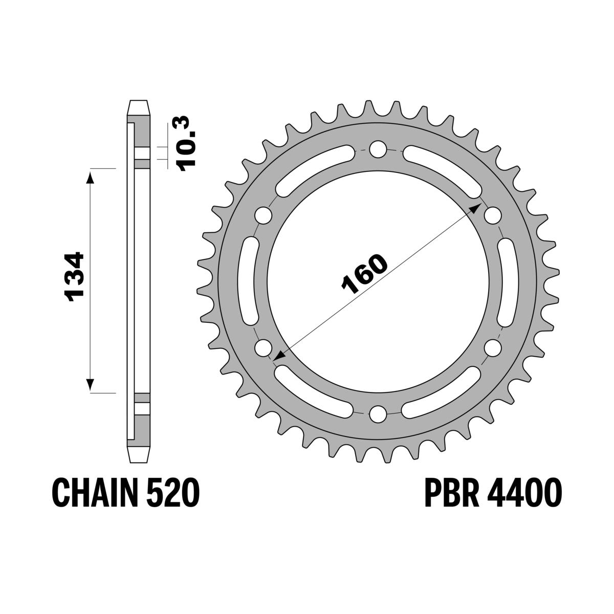 Corone cbr 900/600 z45 ergal+duro c.520