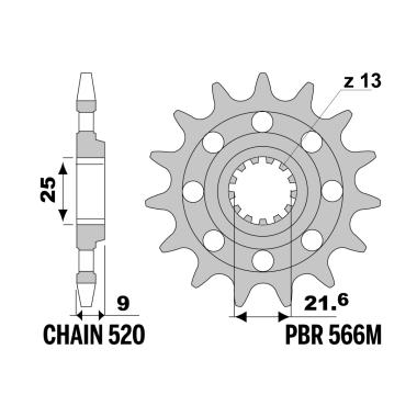 Pignoni modif.cat.520 z15 sp +fori