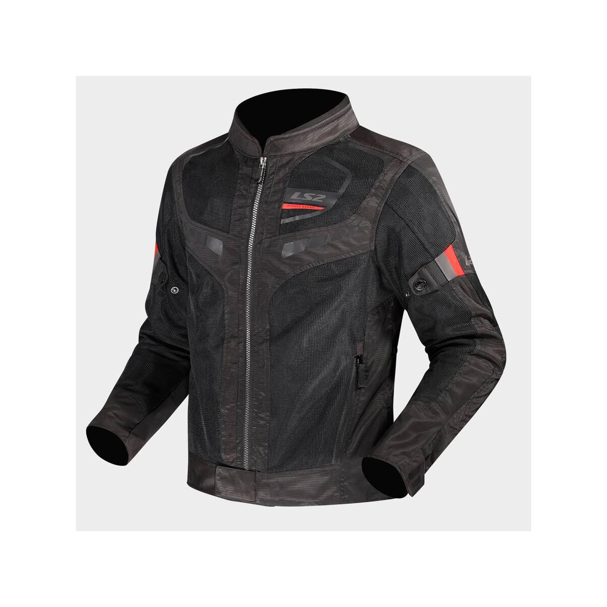 Ls2 garda air man jacket black red