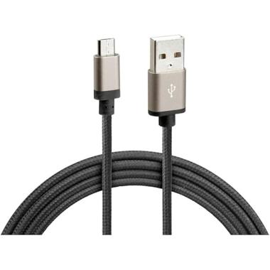 Cavo micro usb intrecciato 1mt nero dati