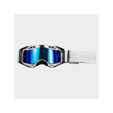Aura pro goggle black white with iridium visor